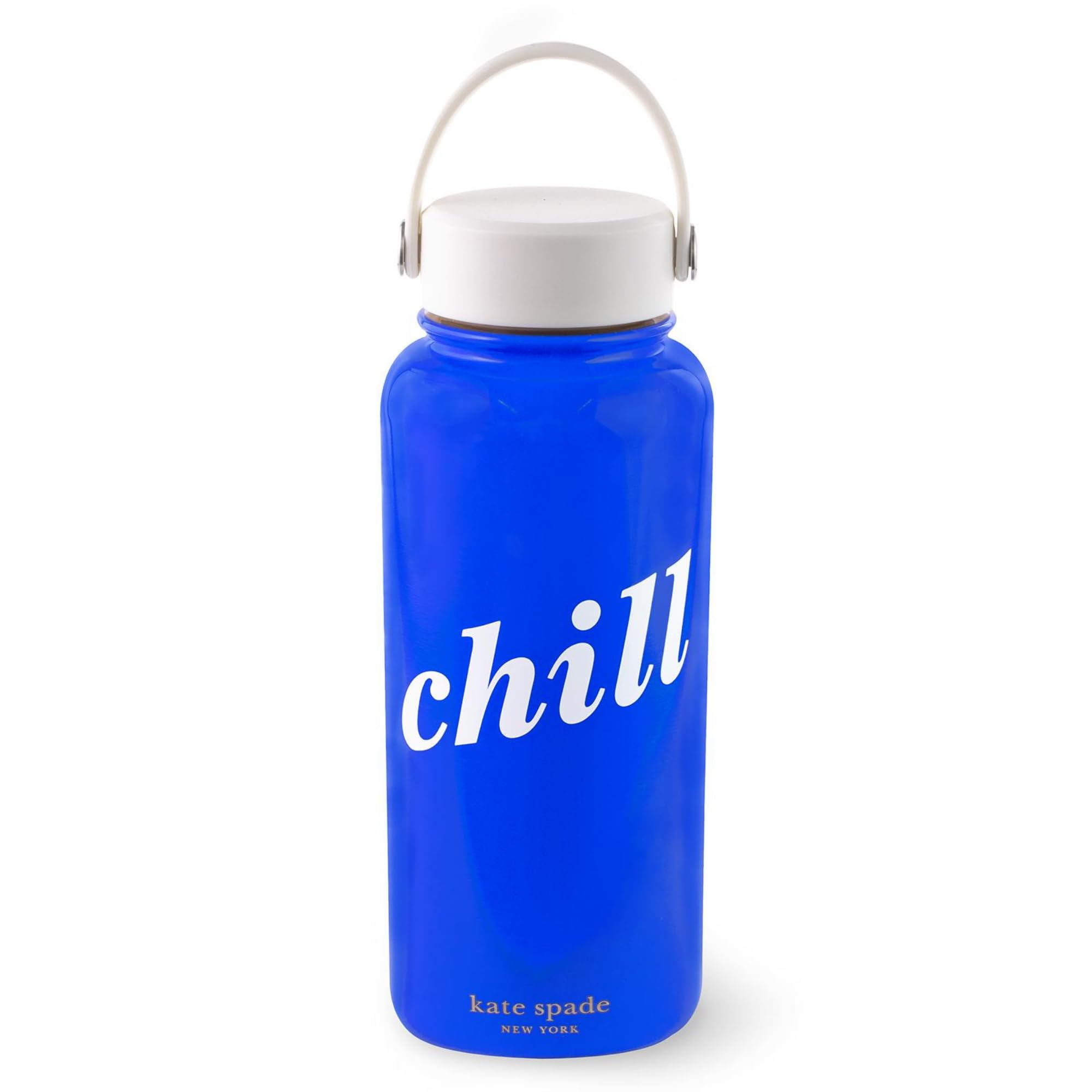 Kate Spade New York Large Insulated Stainless Steel Water Bottle, 33 Ounce Metal Water Bottle, Double Wall Travel Tumbler with Lid, Bookshelf