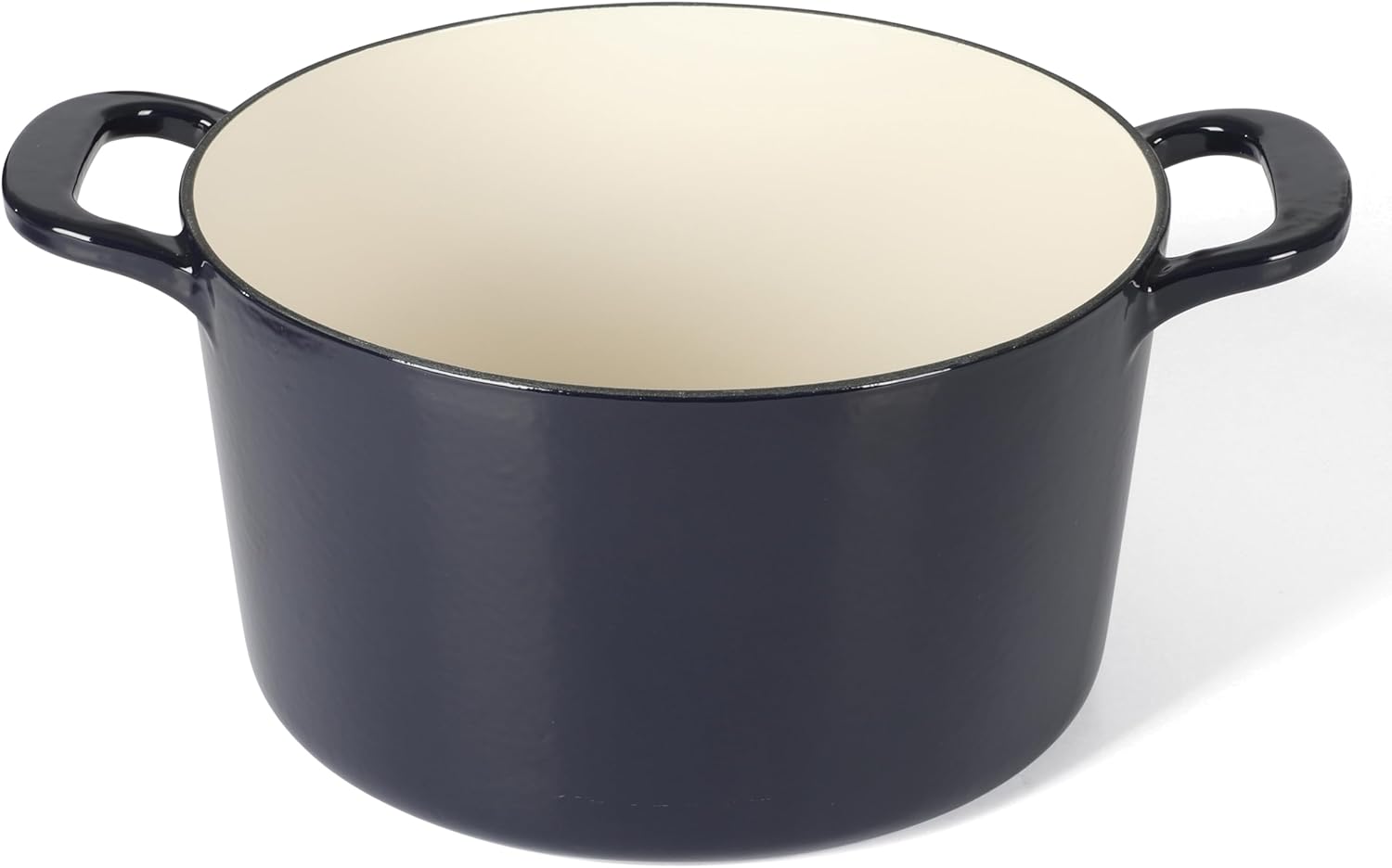Martha Stewart Gatwick 7 QT Enamel Cast Iron Dutch Oven - Navy Blue, Durable for Slow Cooking & Baking