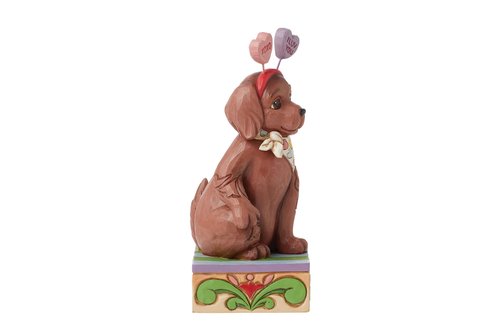 Enesco Sweethearts Candies by Jim Shore Puppy Dog with Message Hearts Ears Figurine- Stone Resin Hand Crafted Collectible Figurines Valentine's Day Home Decor Statue, 6 Inch