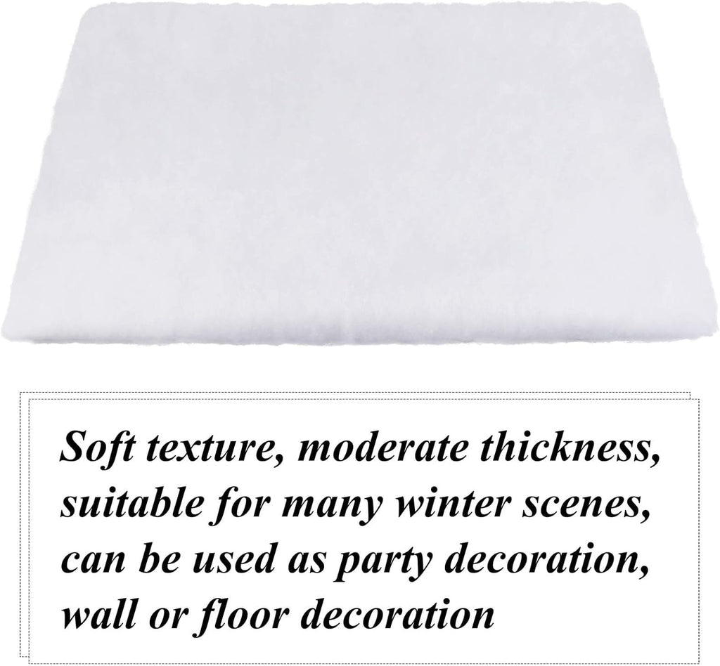 Ruisita Snow Blanket - 15 Inch x 10 Feet Artificial Snow Roll for Christmas Tree Skirt & Winter Decor