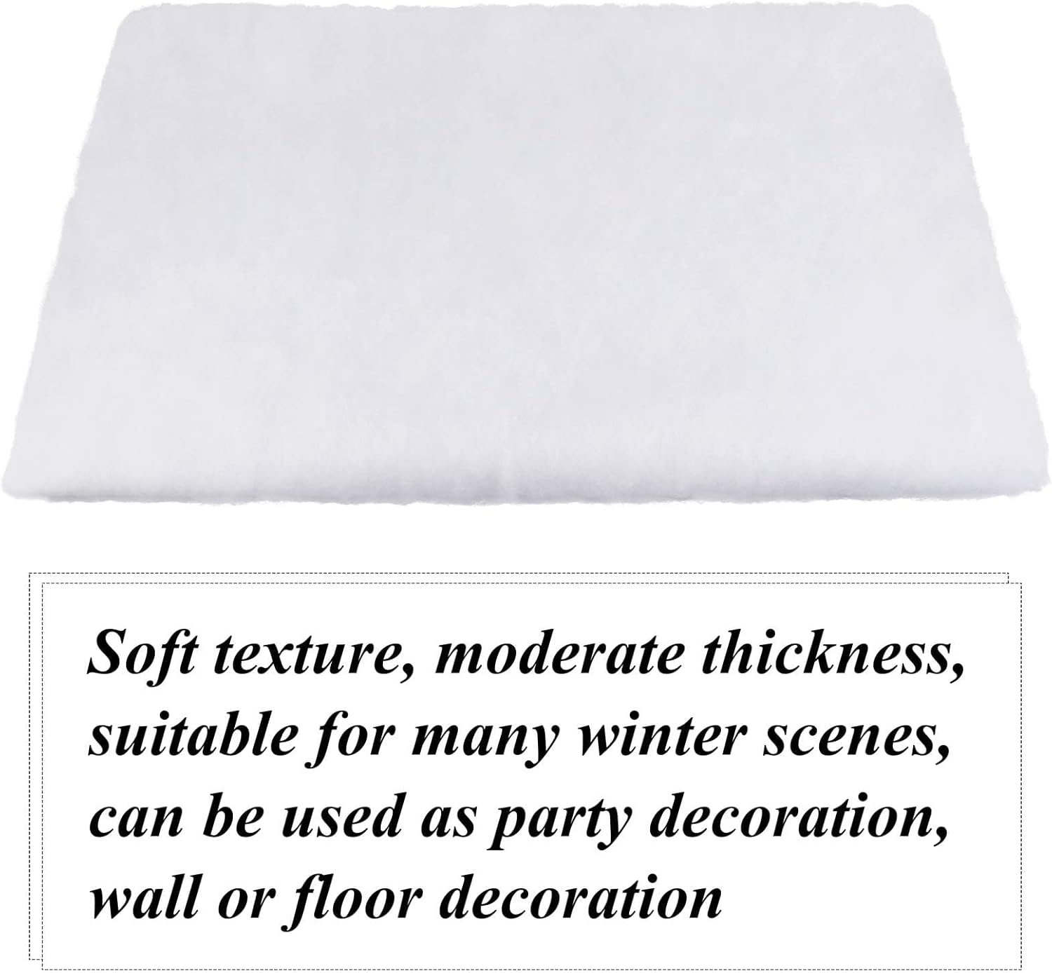 Ruisita Snow Blanket - 15 Inch x 10 Feet Artificial Snow Roll for Christmas Tree Skirt & Winter Decor