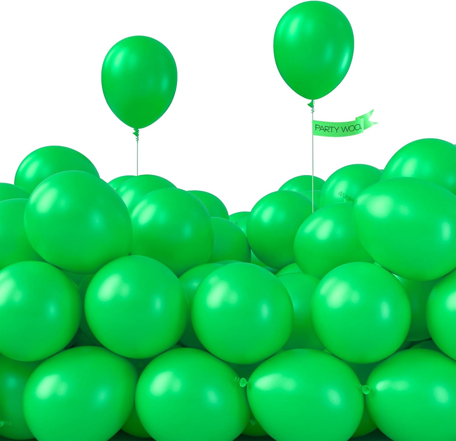 PartyWoo Green Balloons - 100 Pcs 5 Inch Latex Helium Balloons for Birthday & Baby Shower Decor