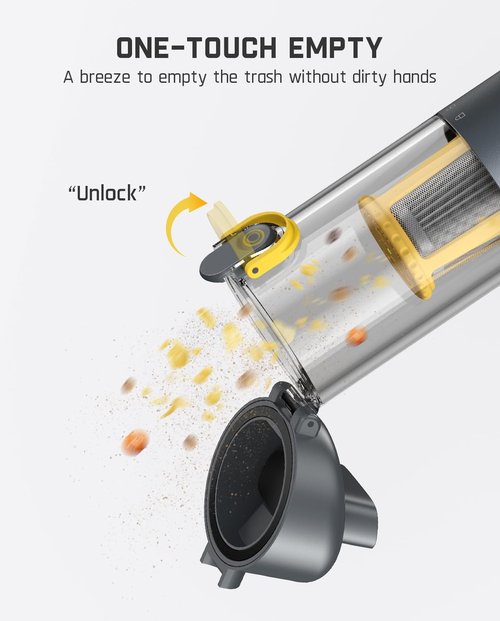 Fanttik Slim V9 Car Vacuum - 4 in 1 Handheld Air Duster with 12000PA Suction Power | Cordless Mini Vacuum for Car & Office