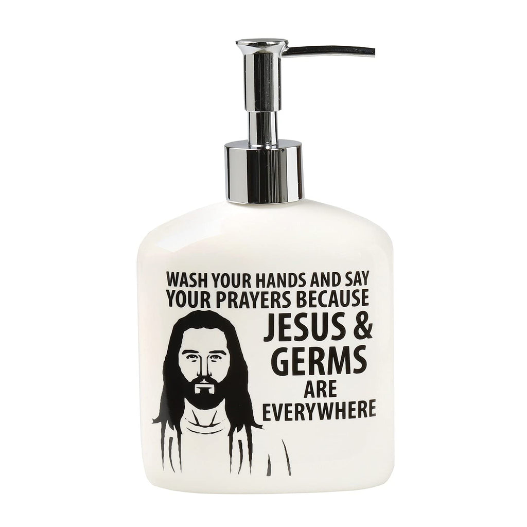 Our Name is Mud Jesus and Germs Soap Dispenser 4038359 New