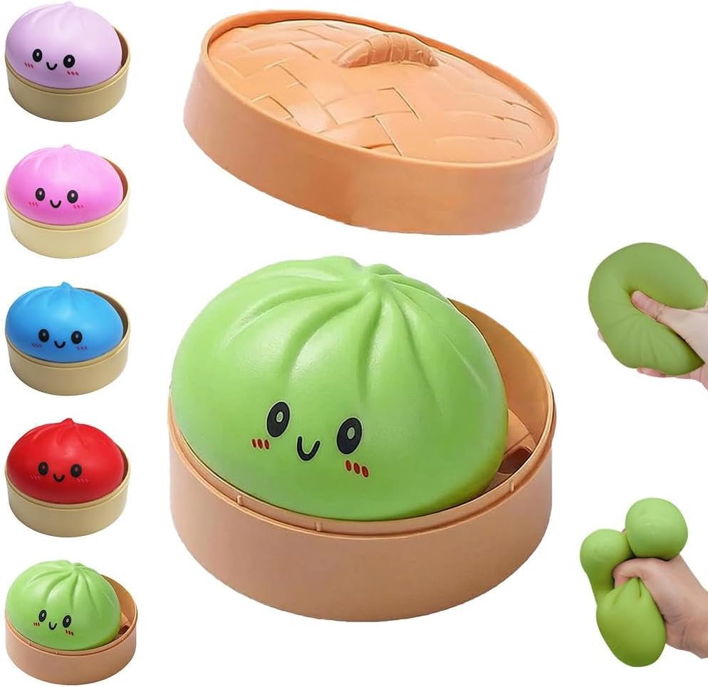 Squishy Dumpling | Glitter Squeeze Stress Relief Balls - Green Mystery Box of Decompression Toys