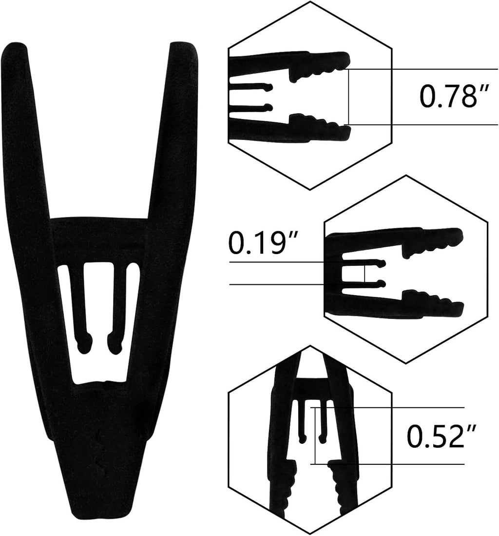 Tinfol Velvet Hanger Clips - 24 Pack Black Pants Clips with Strong Grip for Slim-Line Hangers