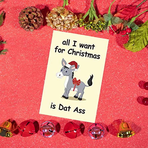 Funny Rude Christmas Card for Girlfriend or Wife - 8.1" x 5.3"