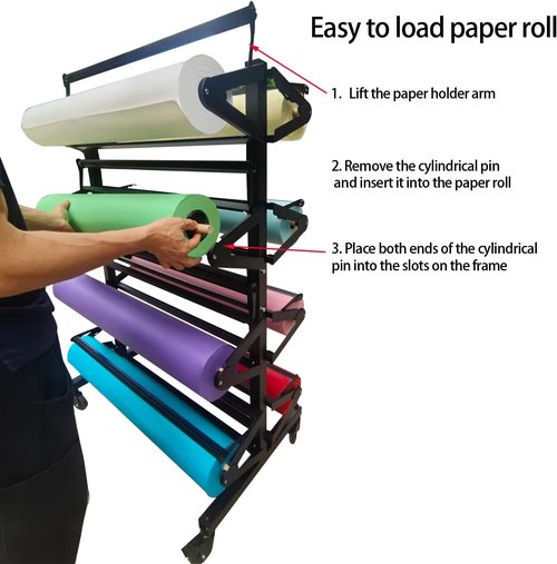 Butcher Paper Roll Holder - Versatile Craft & Kraft Paper Dispenser Stand for 36-Inch Rolls
