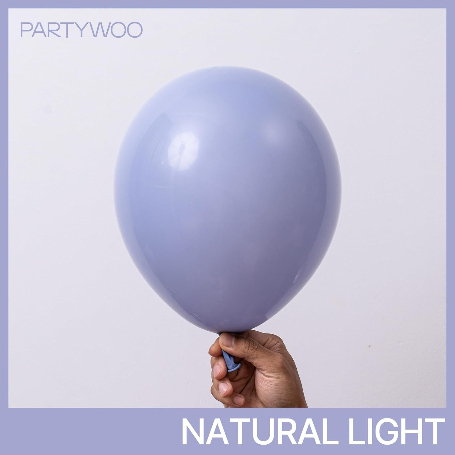 PartyWoo Dusty Blue Balloon Arch Kit - 120pcs in Various Sizes for Baby Showers & Birthdays | Muted Lavender