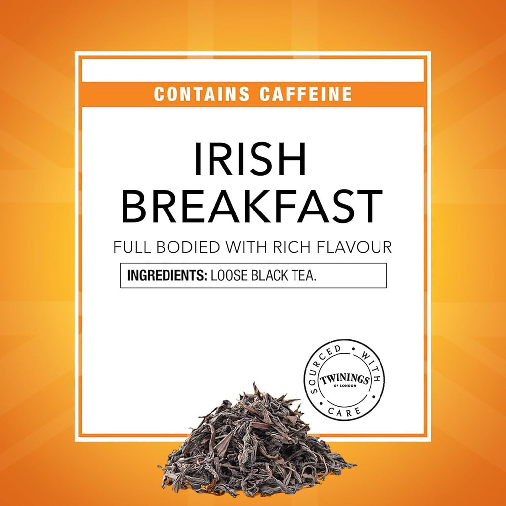 Twinings Irish Breakfast Loose Tea - Robust Caffeinated Black Tea Leaves, 3.53 Ounce Tin
