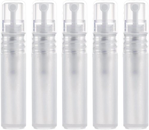 KINBOM Refillable Perfume Atomizers - Travel-Sized Plastic Spray Bottles (5ml) for Hair, Face & Plants