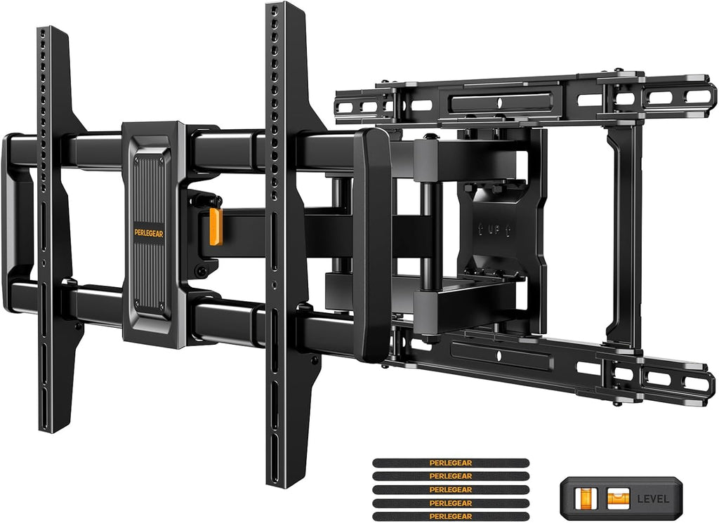 Perlegear Full Motion TV Wall Mount - Fits 42–97 Inch TVs Up to 132 lbs | Easy Setup, Swivel & Tilt