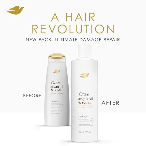 Dove Argan Oil & Repair Shampoo for Damaged Hair 12oz