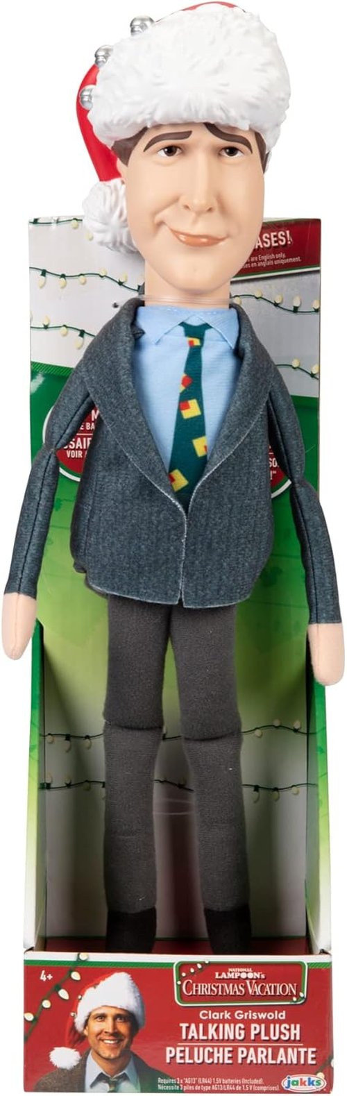 Jakks Holiday Clark Griswold Talking Plush - 16 Phrases, 12 Inches Tall | National Lampoon’s Christmas Vacation
