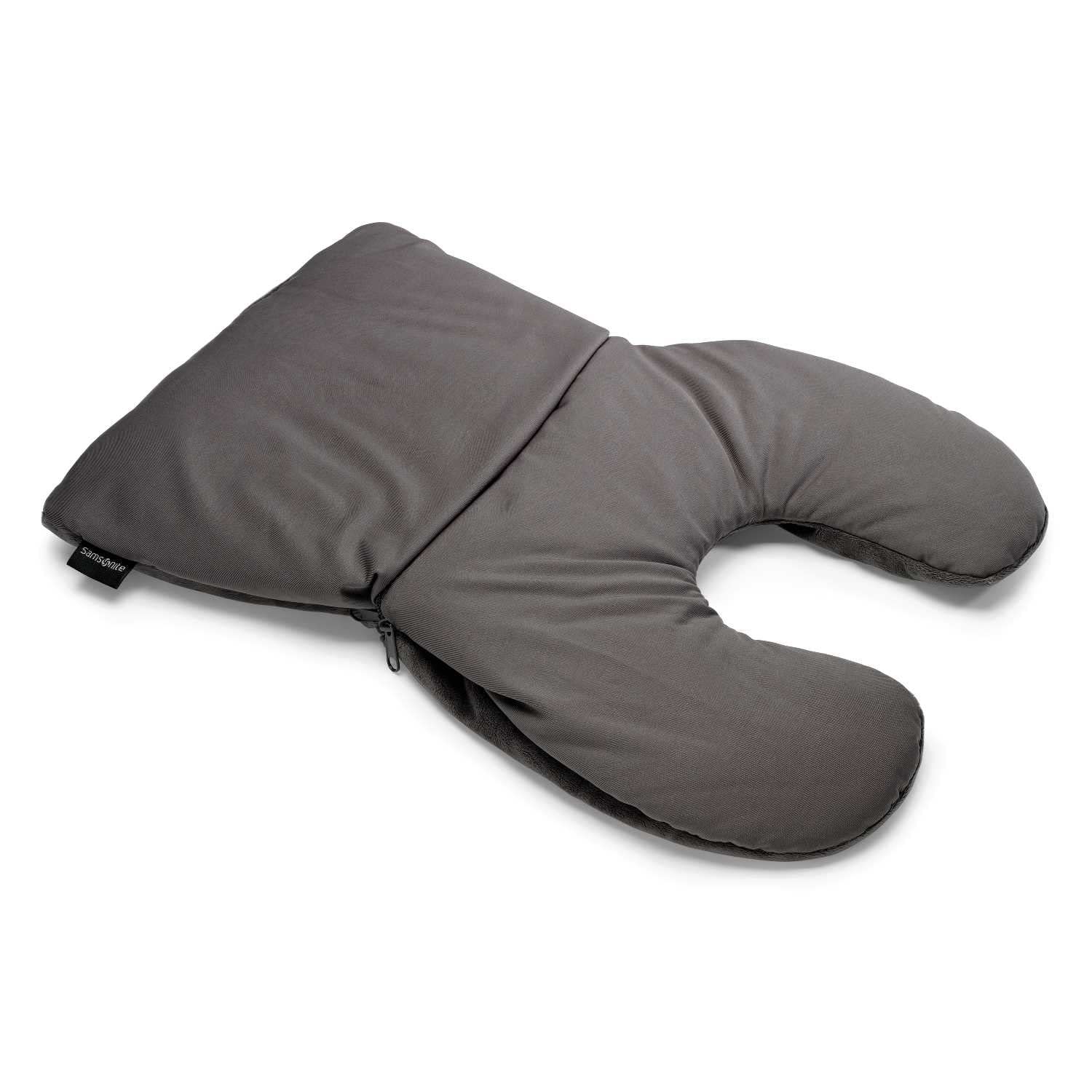 Samsonite 2-in-1 Magic Travel Pillow, Charcoal, One Size
