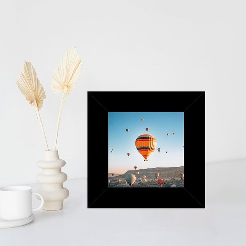JCJMY 3x3 Picture Frame - Black Tabletop Frame with Shatter-Resistant Plexiglass | Sturdy Design