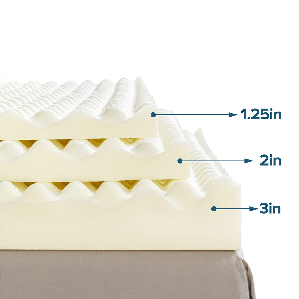 ZINUS 2 Inch Copper Cooling Memory Foam Mattress Topper with Airflow Design, Full