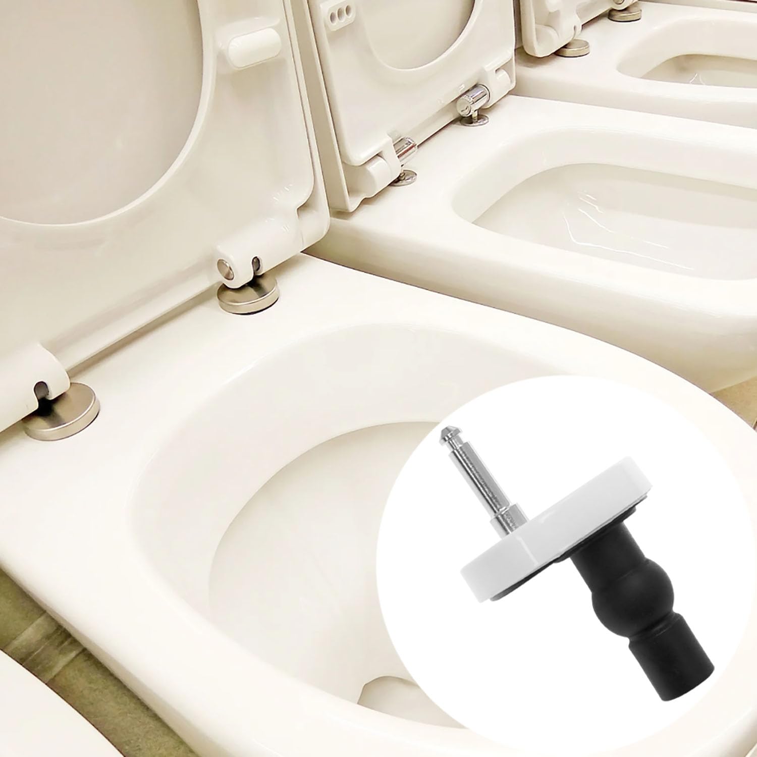 Xhziy American Standard Toilet Seat Parts Toilet Seat Fixing Screws Toilet Seat Hinges Replacement Parts Kit Toilet Seat Hinges For Toilet Seat Repair 2Sets