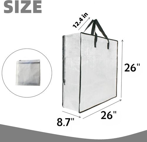 Clear Storage Bags by [Brand Name] - 3 Pack with Zipper & Handles for Wreaths | Ideal Gift Bag Organizer