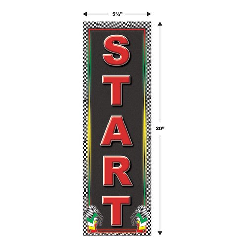 Beistle 9 Piece Racing Decorations Sports Theme Cut Outs 20" x 6"