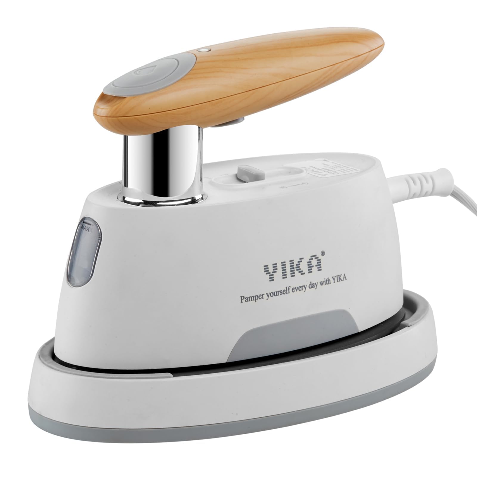 YIKA Steamer Iron for Clothes 2-in-1, Multi-Level Heating & Steaming Control, Handheld Steam Iron with Ceramic Coated Panel, Portable Fabric Wrinkle Remover for Home, Travel, and Office Use