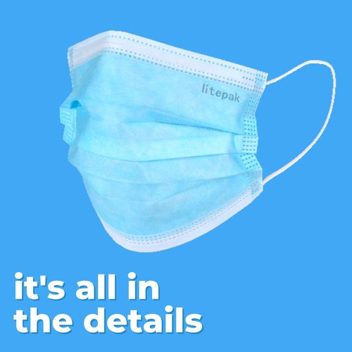 2,000pcs Disposable Face Masks- 3 Ply Breathable Mask For Adults - Blue (40 Packs of 50)
