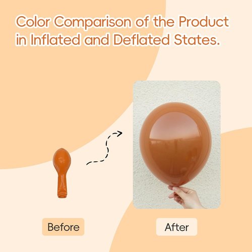 Burnt Orange Balloons | 12-Inch Latex Balloons - 50 Pack for Fall-Themed Events & Celebrations