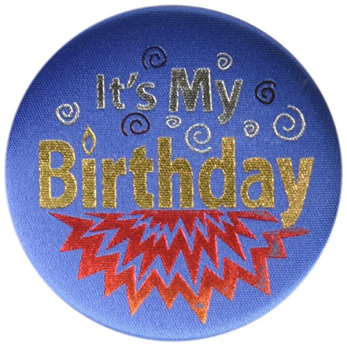 Beistle It's My Birthday Blue Satin Button Party Accessory