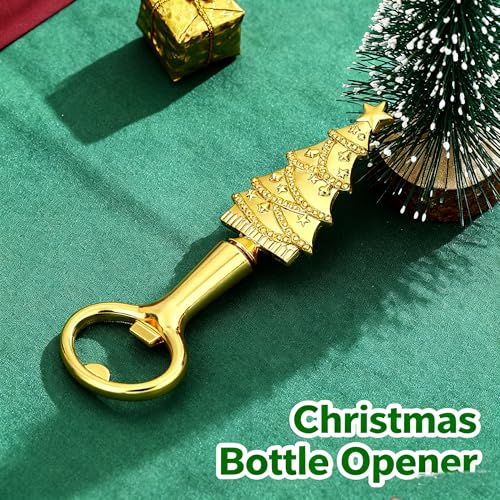 Christmas Tree Beer Bottle Opener Set of 3 - Holiday Kitchen Barware - Tree Design