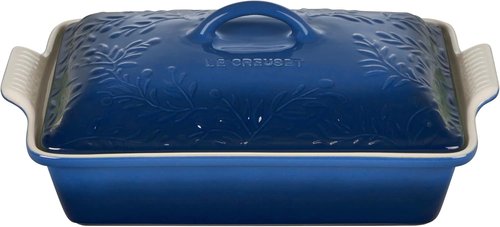 Le Creuset Olive Branch Collection - 4 Qt. Heritage Covered Rectangular Casserole | Marseille with Embossed Lid