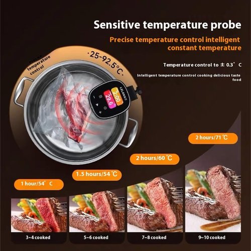 1100W Sous Vide Precision Cooker with Touchscreen & WiFi App Control, 24-Hour Delay Start, Accurate Temperature Control for Perfect Cooking