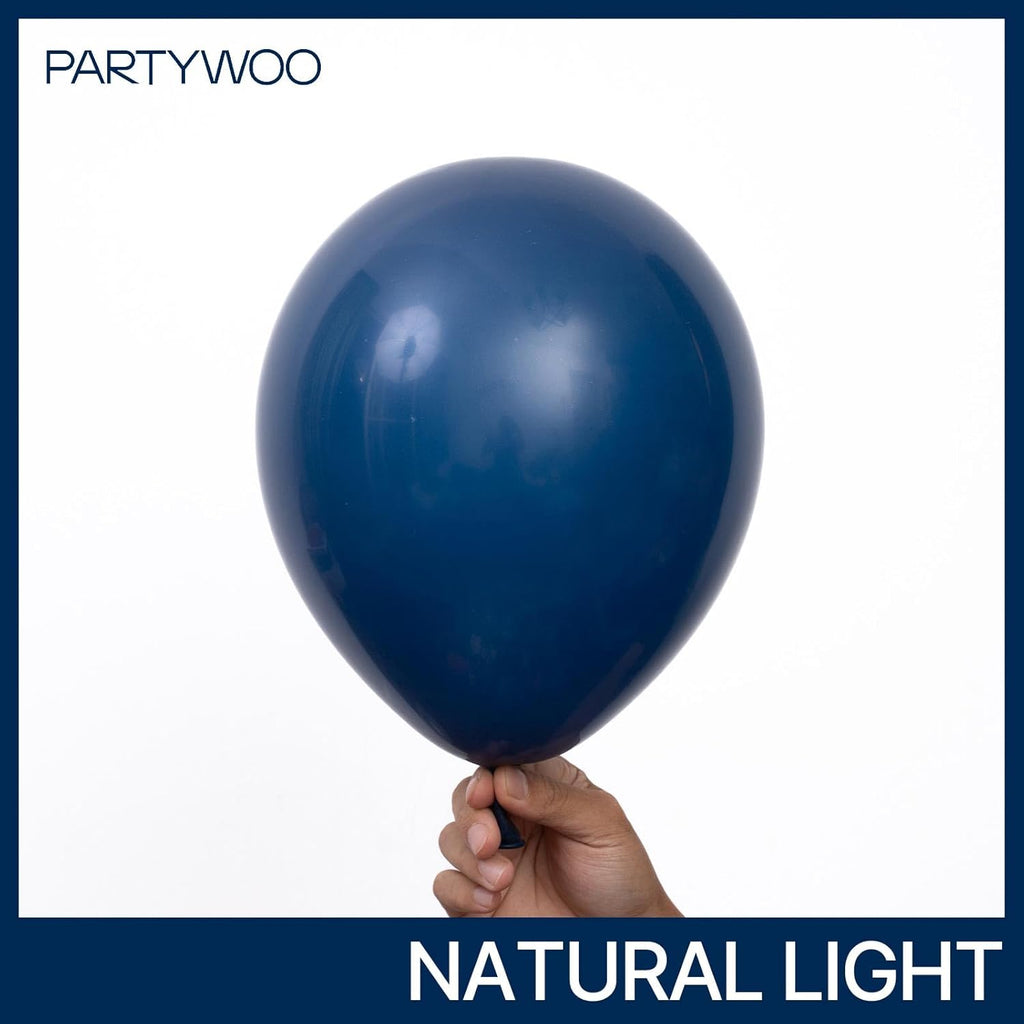 PartyWoo Navy Blue Balloon Arch Kit - 127-Piece Set in Various Sizes for Graduation, Weddings & Birthdays