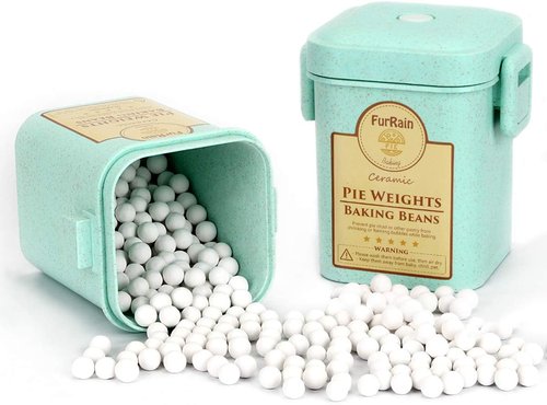 FurRain Ceramic Pie Weights - Reusable 10mm Baking Beans for Perfect Pie Crusts | Eco-Friendly Stoneware