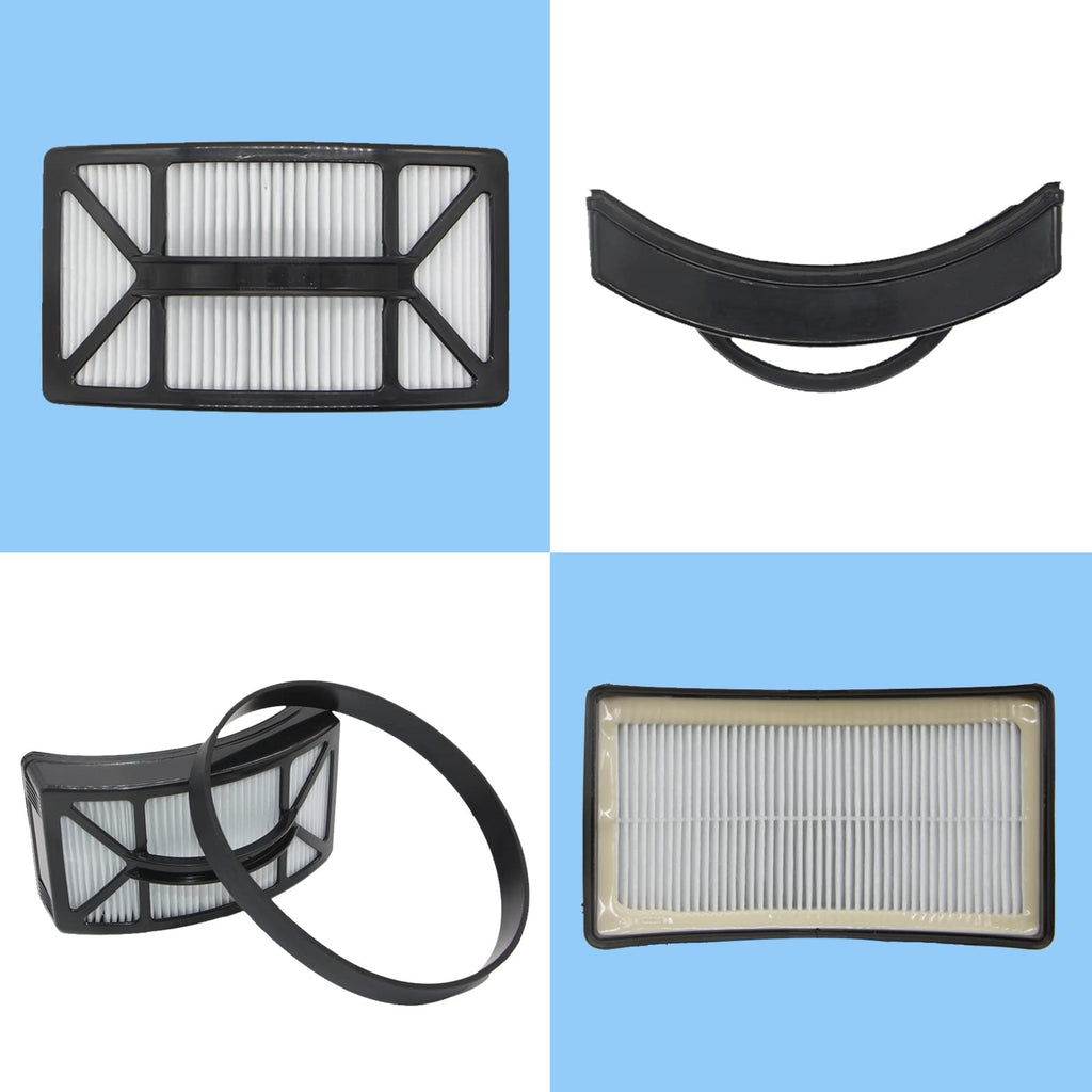 Aolleteau Filter Compatible with Bissell Vacuum 1790, 1792, Pet Vacuum 1793, 2488, 2486, 2487, 2492, 2490, 2489, 24899, 2491, 2494, 1307, 1309 (1 Pack Post-Motor Filter and 1 Pack Style 7/9/10 Belt)