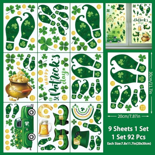 St. Patrick's Day Floor Stickers - 92 Self-Adhesive Decals