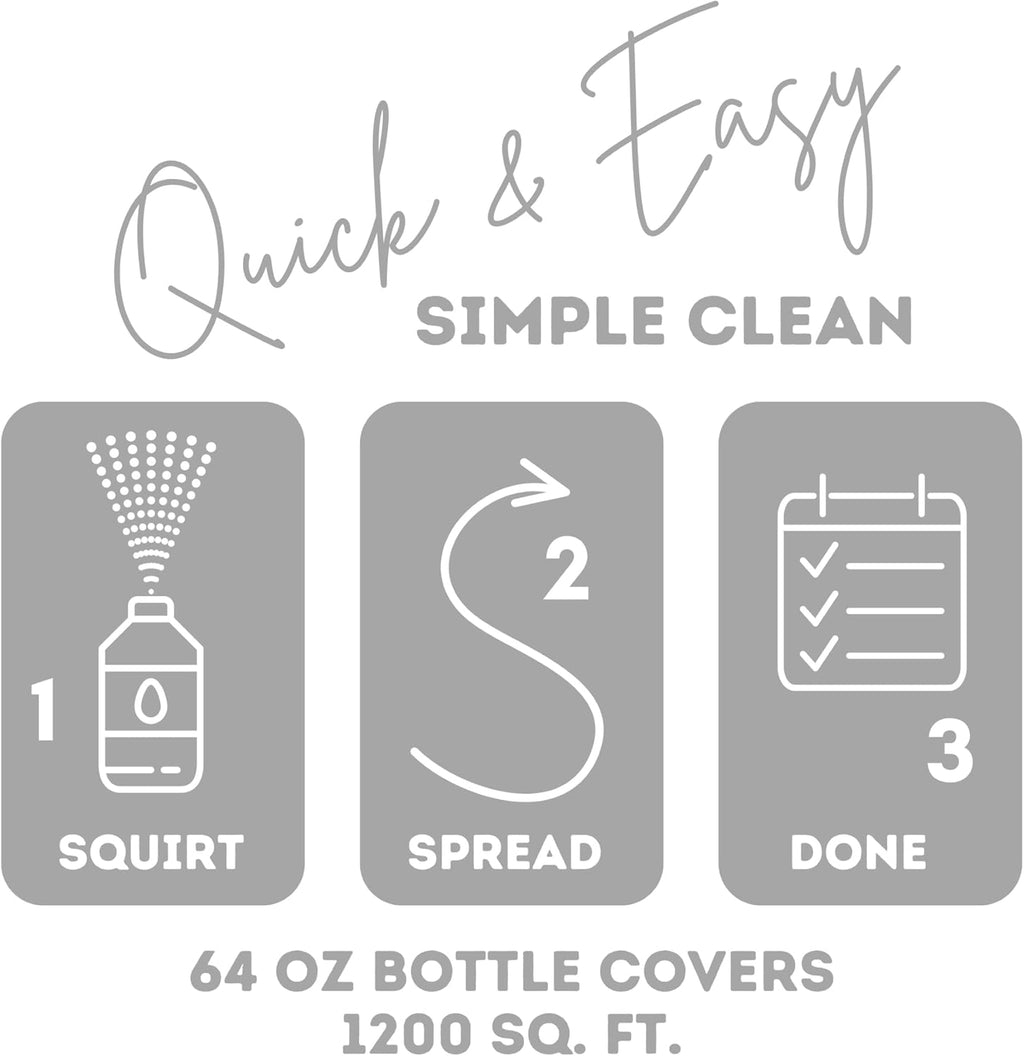 Quick Shine Hardwood Floor Cleaner 64oz - Streak-Free, No Rinse Formula | Perfect for Spray & Vac Mops