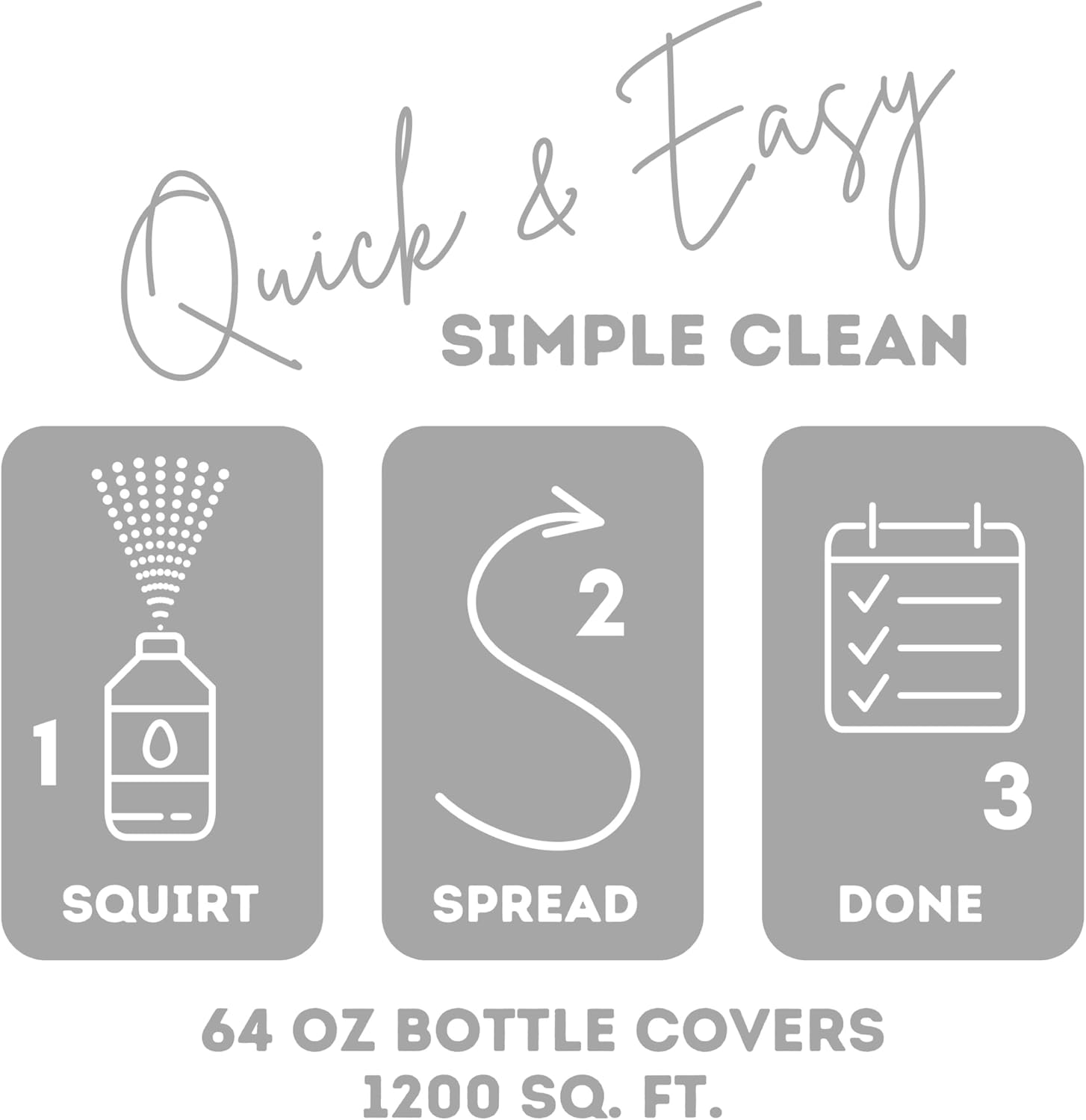 Quick Shine Hardwood Floor Cleaner 64oz - Streak-Free, No Rinse Formula | Perfect for Spray & Vac Mops