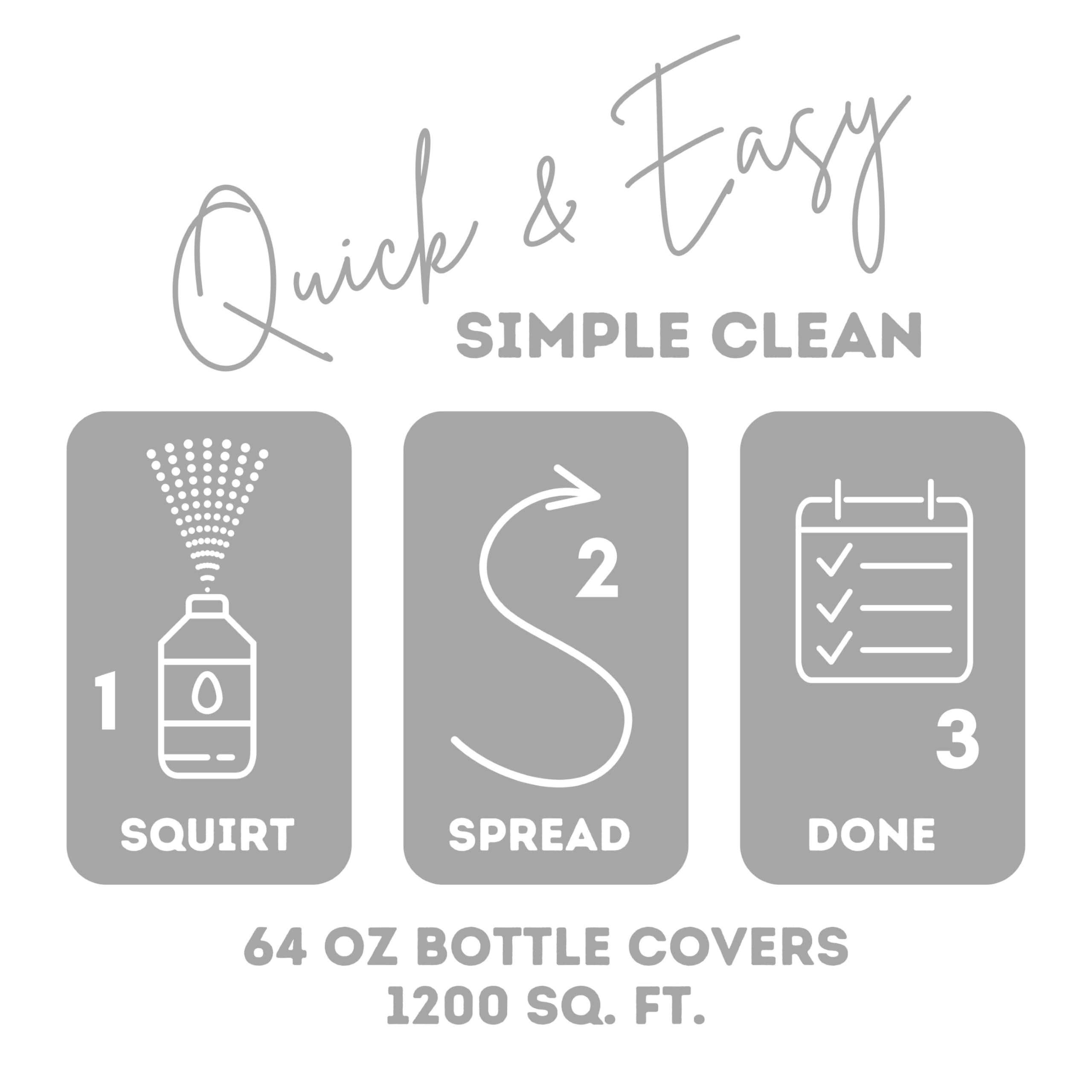 Quick Shine Hardwood Floor Cleaner 64oz | Use in Spray & Vac Mops | Removes Dirt & Scuff Marks | Ready-to-Use, Streak Free, No Rinse | Safer Choice Cleaner |Perfect for Gentle and Effective Cleaning