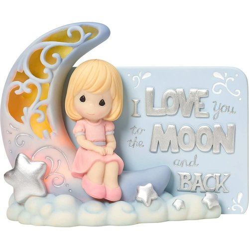 Precious Moments I Love You To The Moon & Back Led Light Resin Figurine 163408