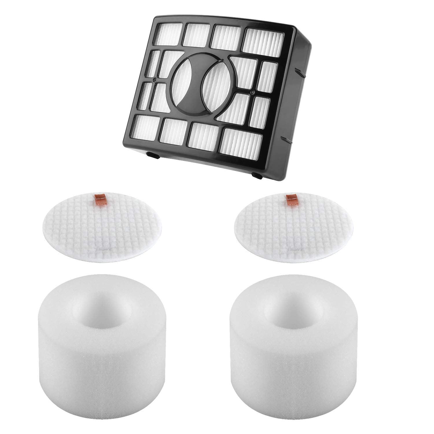 Seternaly Shark UV810 Filter with Foam & Felts for Shark Vacuum UV810 NV801 NV803 NV800 NV680 NV681 NV682 NV683 (1 HEPA, 2 Foam & Felt Filters) Part # XHF680 & XFF680