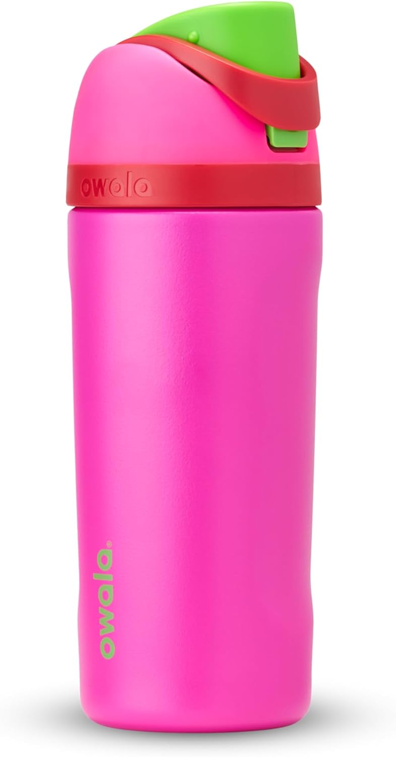 Owala Kids FreeSip Insulated Stainless Steel Water Bottle - BPA-Free, 16 oz, All the Berries - Perfect for Travel