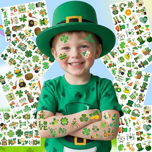 St. Patrick's Day Temporary Tattoos - 160 Pcs Irish Party Favors