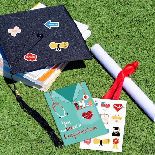 Elegant Nurse Graduation Card with Envelope & Stickers - 5x7