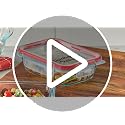 Pyrex Freshlock 8 Cup Rectangular Glass Food Storage Container with Locking Lid