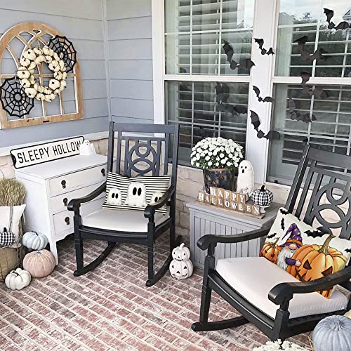 GEEORY Halloween Ghost Lumbar Pillow Cover - 12x20 Inch Decorative Cushion for Fall
