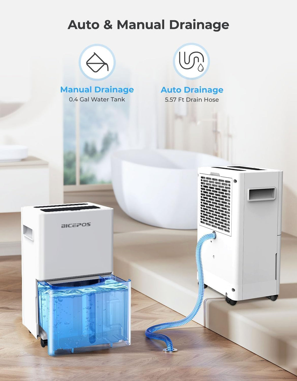 Regine Switzerland 1500 Sq.Ft Dehumidifier - 21 Pints, Auto Defrost, Intelligent Humidity Control | Ideal for Basement & Large Rooms