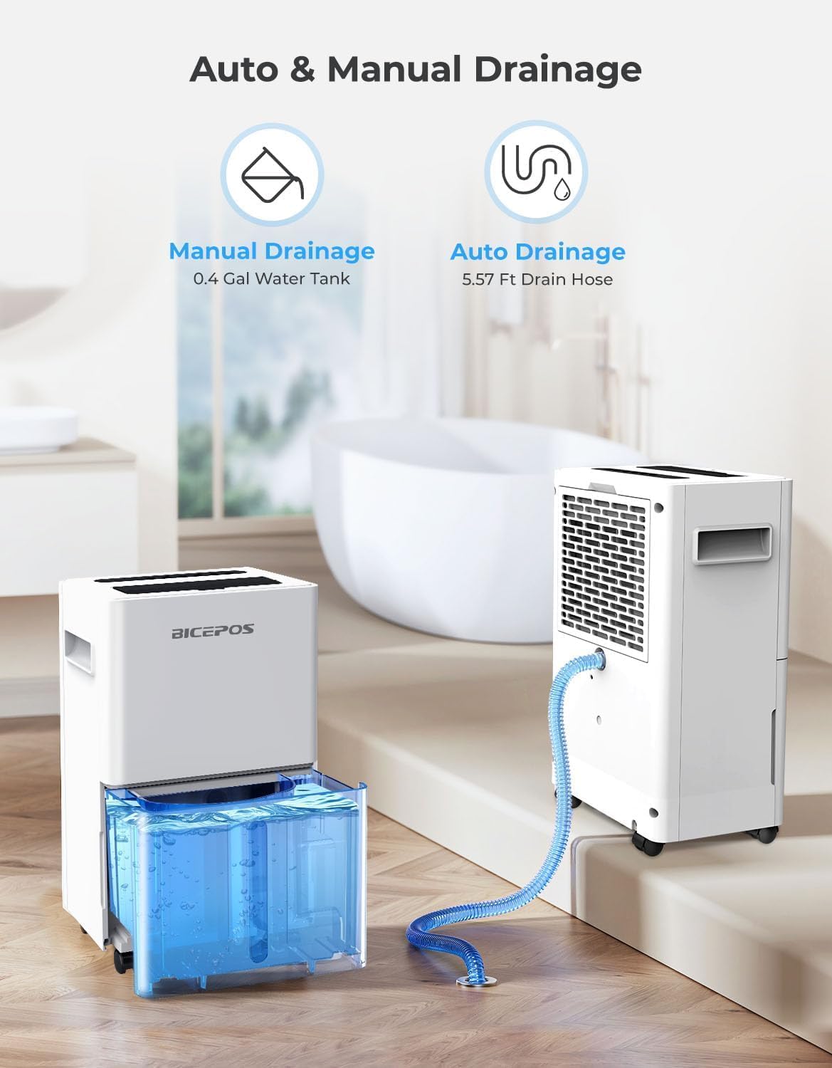Regine Switzerland 1500 Sq.Ft Dehumidifier - 21 Pints, Auto Defrost, Intelligent Humidity Control | Ideal for Basement & Large Rooms