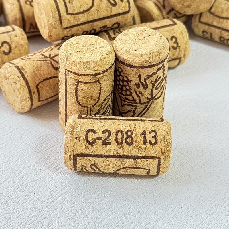 Impnit #8 Straight Wine Corks - 20 Pack Leakproof Oak Bottle Stoppers