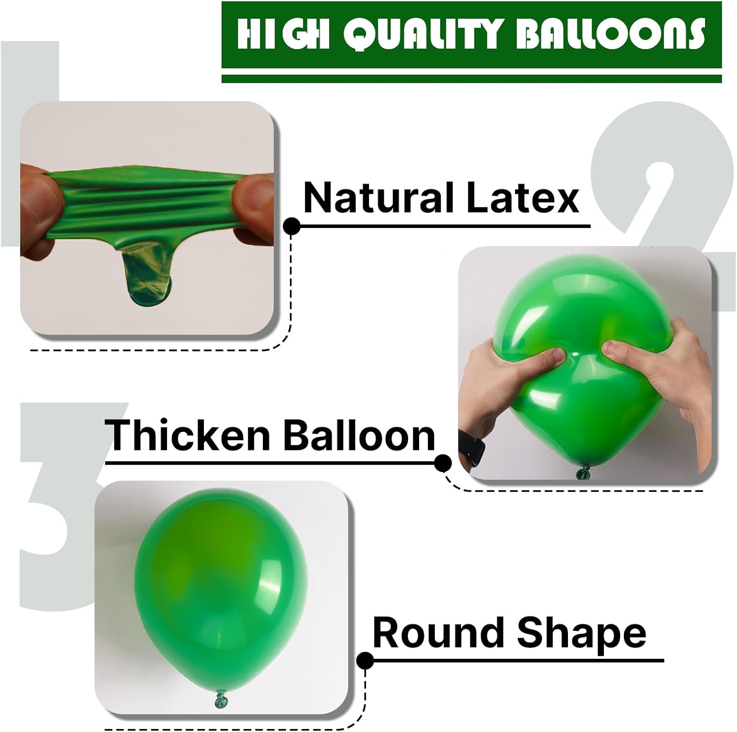 PartyWoo Green Balloons - 12 Inch Latex Helium Balloons for Birthday & Baby Shower | 101pcs
