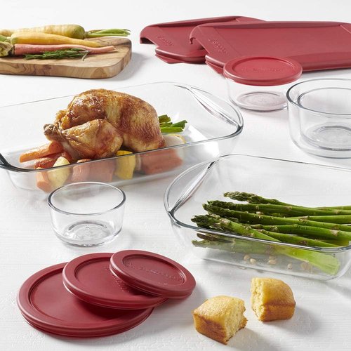 Anchor Hocking 12-Piece Glass Food Storage Set - BPA-Free SnugFit Lids | Microwave, Oven, Freezer Safe